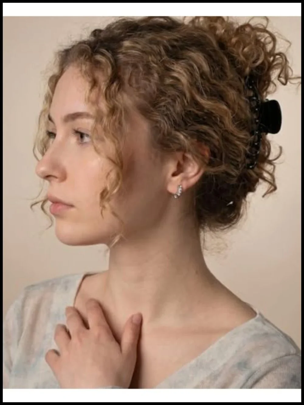 Pearl Huggie Hoop Earrings for Women Hypoallergenic Silver Plated 10mm